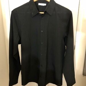 Onia Black Textured/Mesh Classic Shirt